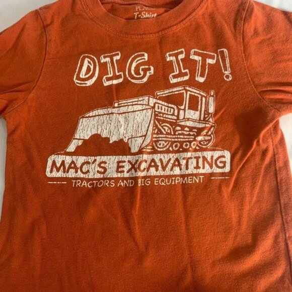 Toddler Boys Orange Dig It! Long Sleeve T-Shirt 24 Mos 100% Cotton - Picture 2 of 4
